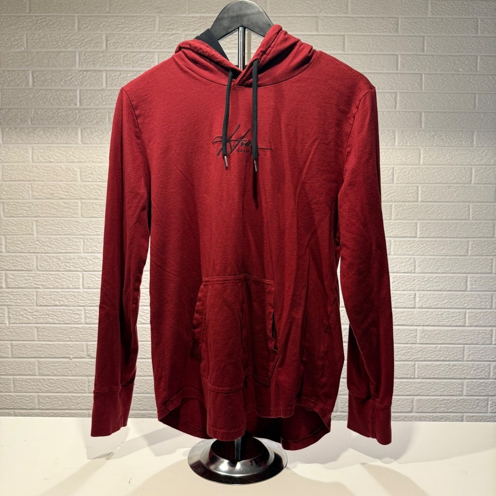 Hollister California Red Hoodie Hooded‎ Tee Shirt Mens Small Soft Comfort